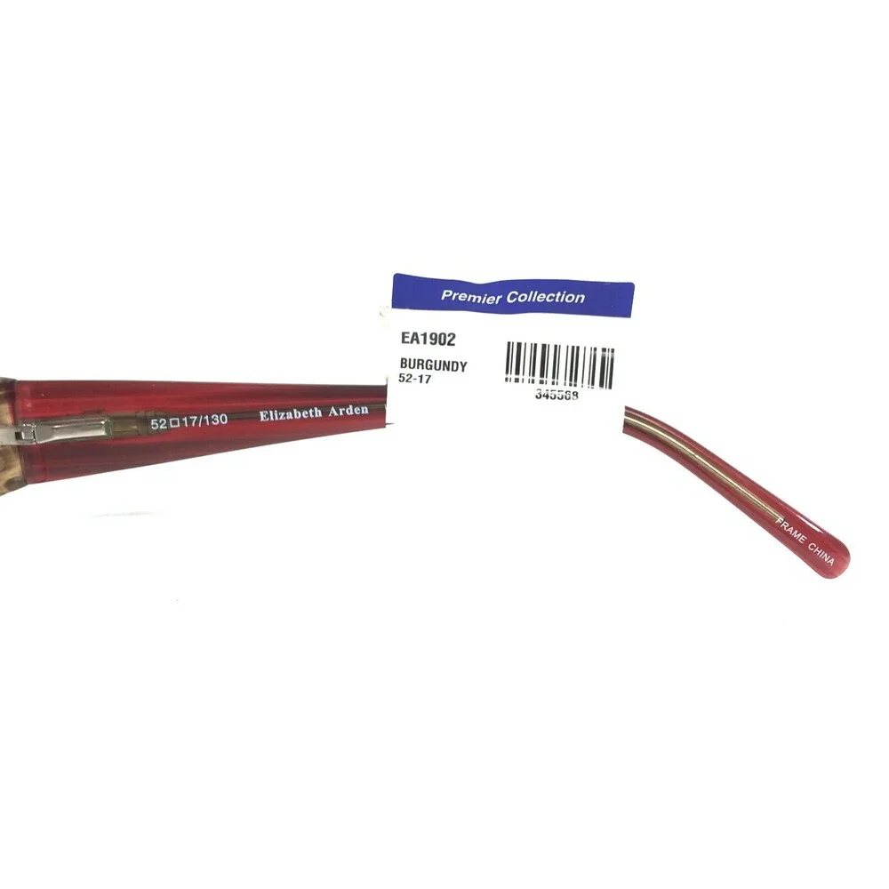 Elizabeth Arden EA 1902A-3 Eyeglasses Frames Brown Red Round Oval Full Rim 130